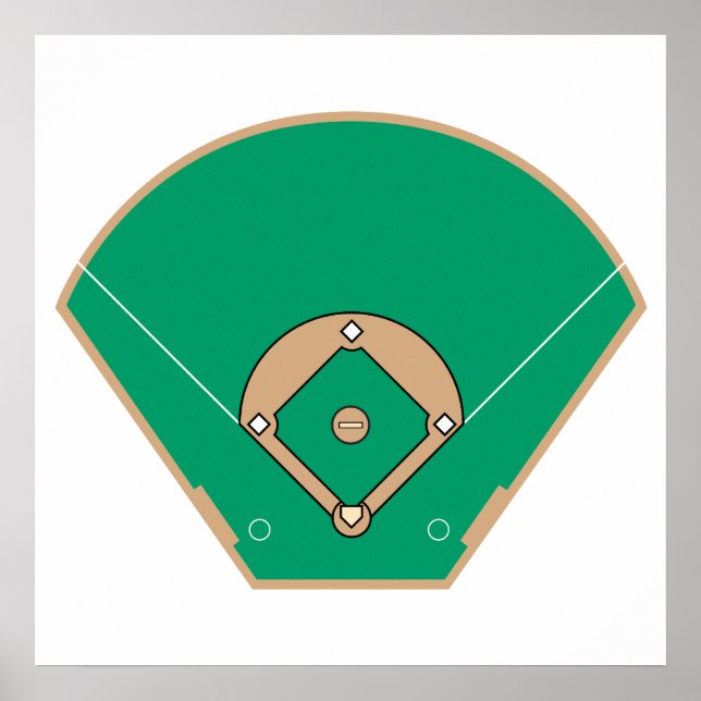 baseball diamant fält poster (Framsidan)