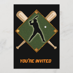 Baseball Diamond Batter 1 Inbjudningar
