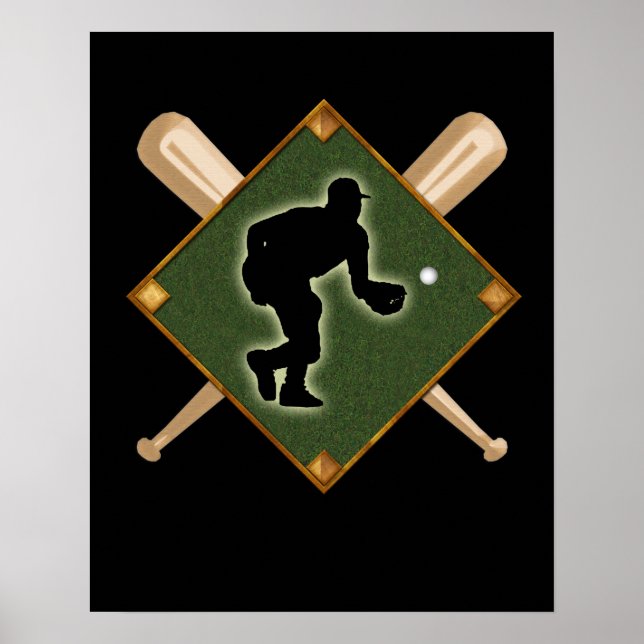 Baseball Diamond Fielding 1 Poster (Framsidan)