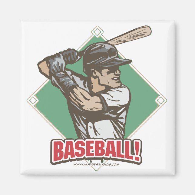 Baseball Diamond Slugger Sports Gear Magnet (Framsidan)
