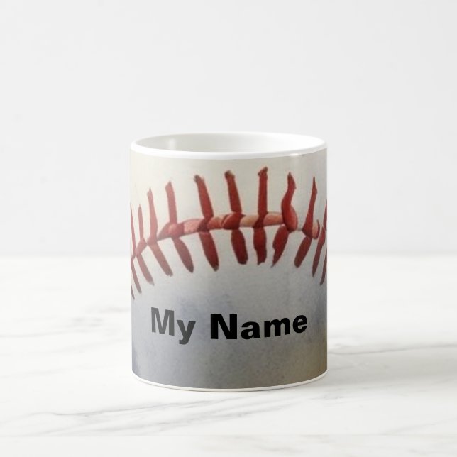 Baseball ditt namn kaffemugg (Center)