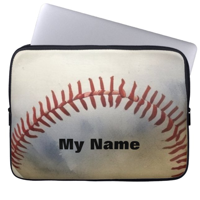 Baseball ditt namn laptop fodral (Framsidan)