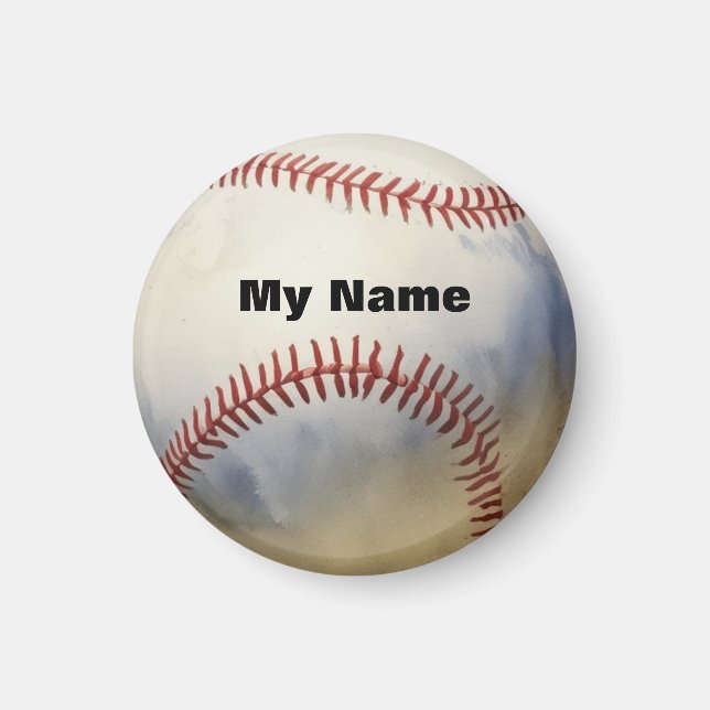 Baseball ditt namn magnet (Framsidan)