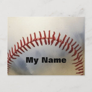Baseball ditt namn vykort