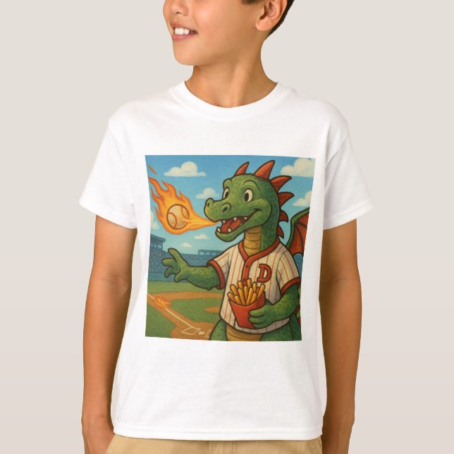 Baseball Dragon T Shirt (Framsida)