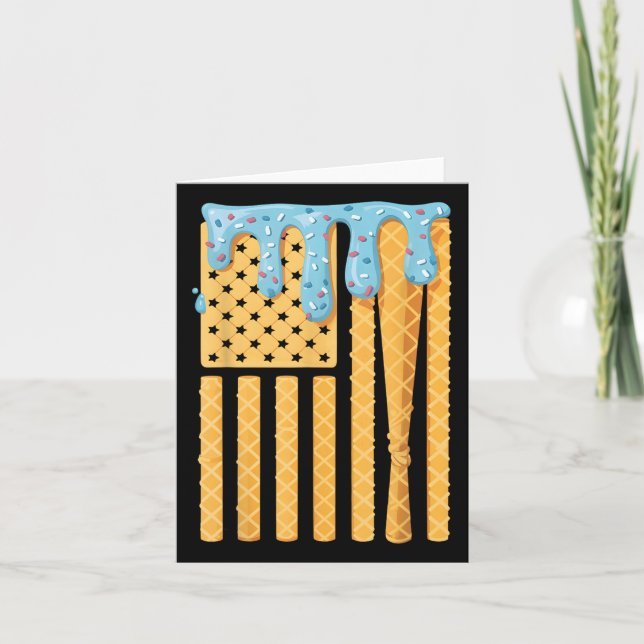 Baseball Drick Fladdermus Boys Dripping Ice Cream  Kort (Framsida)