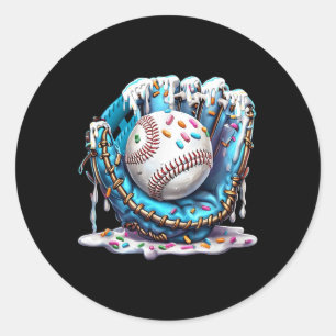 Baseball Drick Ice Cream Sprinkles Baseball Glove Runt Klistermärke