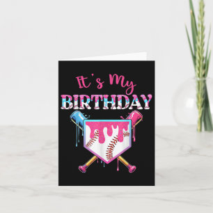Baseball Drift Birthday Girl Funny Birthday Home P Kort