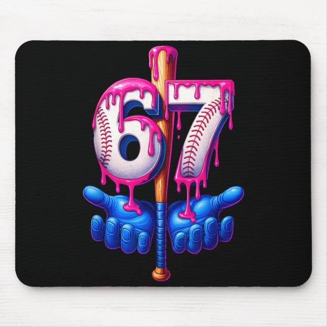 Baseball Drip 6 7 Number 67 Six Seven Meme Mens Bo Musmatta (Framsidan)