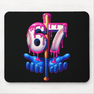 Baseball Drip 6 7 Nummer 67 Sex Sju Meme Herrkläde Musmatta