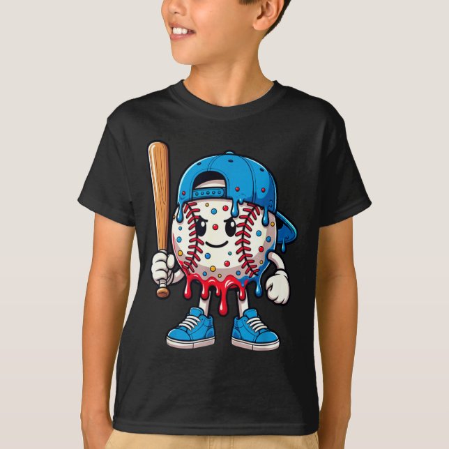 Baseball Drip Baseball Life Style 101 Apparel Yout T Shirt (Framsida)