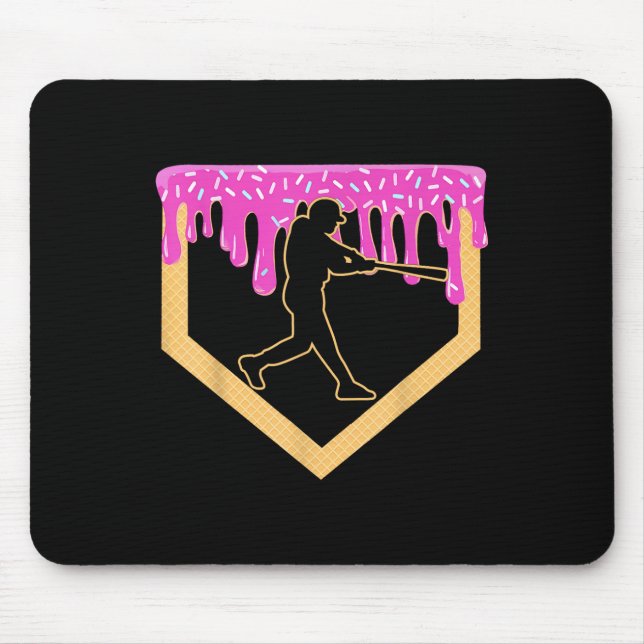 Baseball Drip Boy Home Plate Ice Cream Youth Baseb Musmatta (Framsidan)