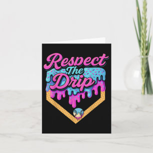 Baseball Drip Boys Home Plate Ice Cream respektera Kort