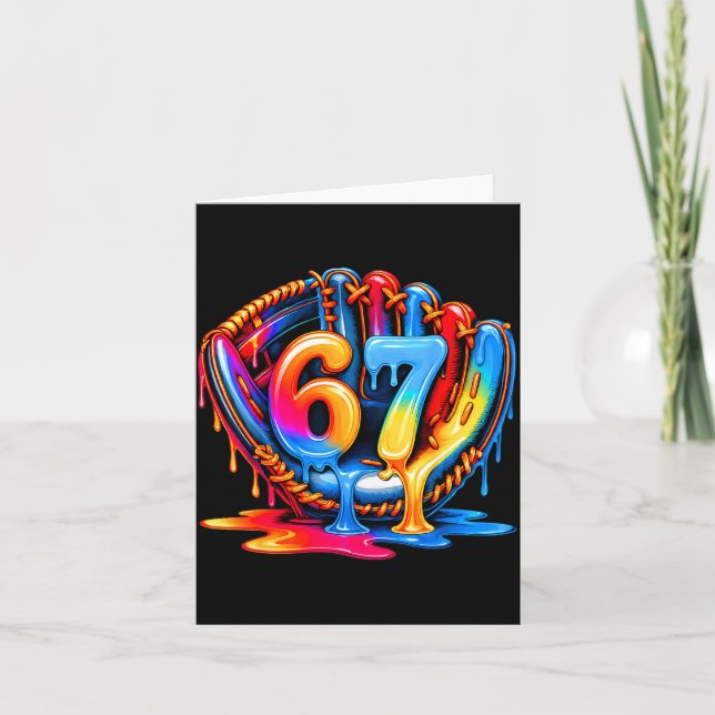 Baseball Drip Ice Cream 67 Baseball Lifestyle 101  Kort (Framsida)