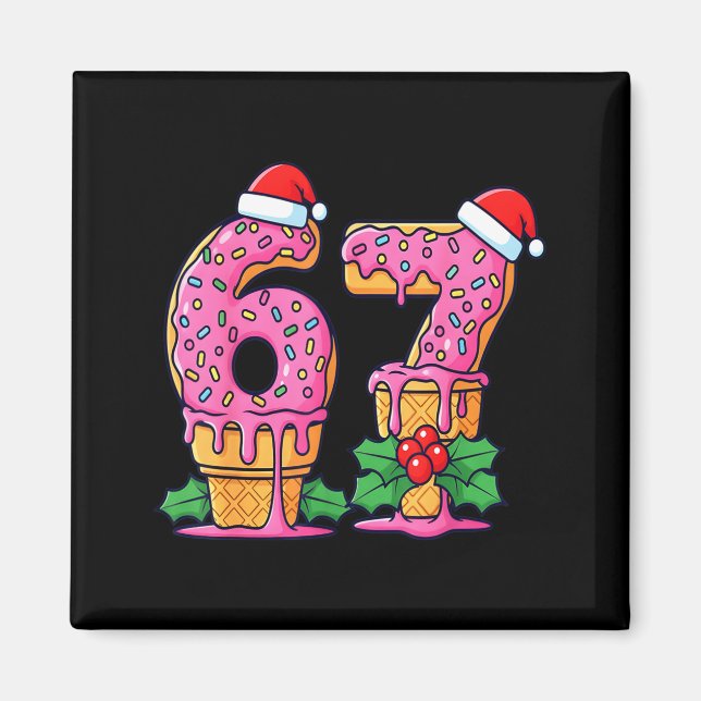 Baseball Drip Ice Cream 67 Baseball Lifestyle 101  Magnet (Framsidan)