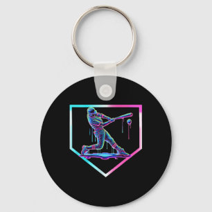 Baseball Drip Ice Cream Baseball Home Plays B. Nyckelring