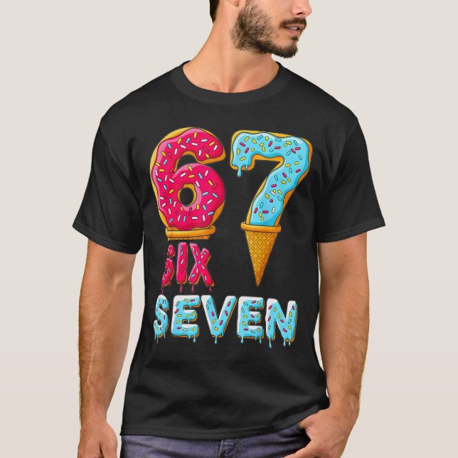 Baseball Drip Number 67 Player 67 Meme Ice Cream D T Shirt (Framsida)