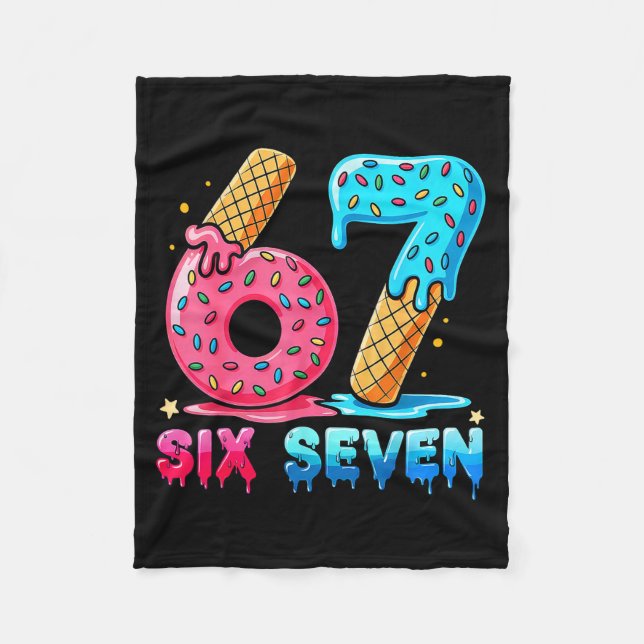 Baseball Drip Number 67 Player Or 67th Birthday  Fleecefilt (Framsidan)