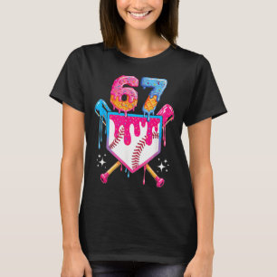 Baseball Drip Nummer 67 Spelare Eller 67-årsdag T Shirt