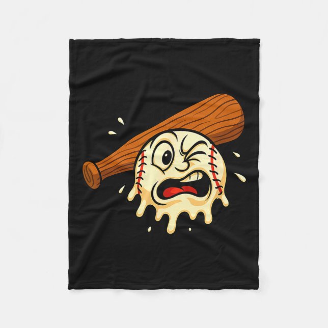 Baseball Drip Team For Boys Ice Cream Cool  Fleecefilt (Framsidan)