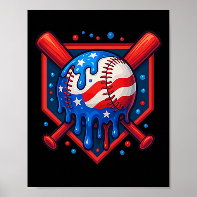 Baseball driver Ice Cream 4th of Ju Poster (Framsidan)