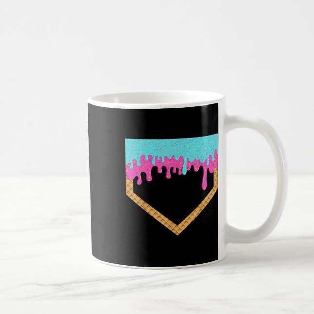 Baseball dropp för boys Ice Cream Dripp Ungdomshem Kaffemugg (Höger)
