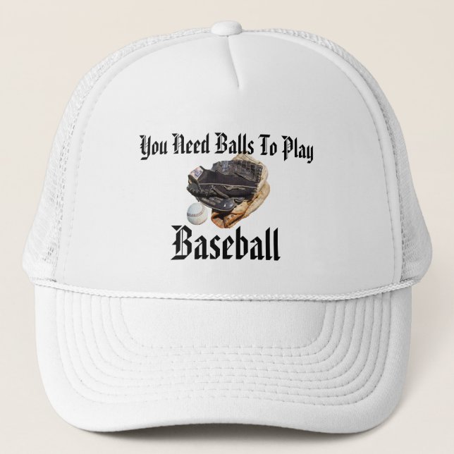 Baseball, du behöver Bollar-Logotyp. Truckerkeps (Framsida)
