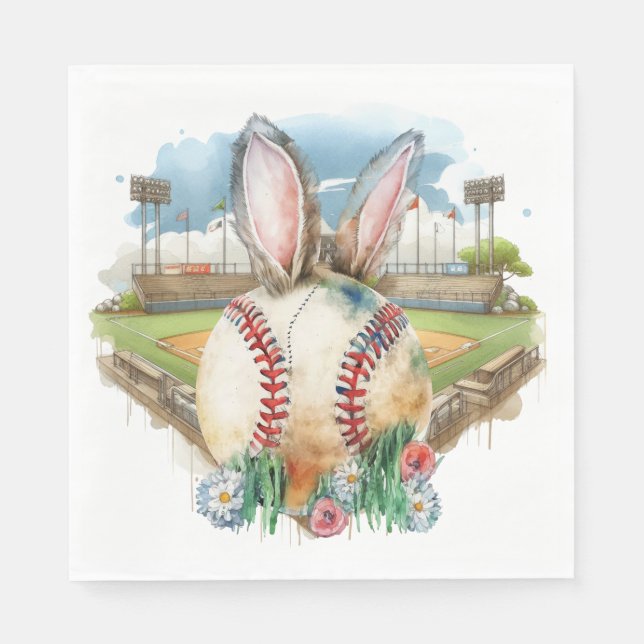 Baseball Easter  themed  Pappersservett (Framsidan)