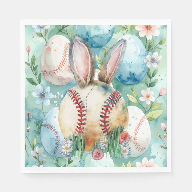 Baseball Easter  themed  Pappersservett (Framsidan)