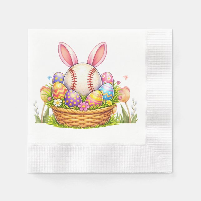 Baseball Easter  themed  Pappersservett (Framsidan)