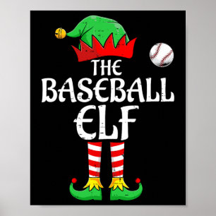 Baseball Elf-familjens matchningsgrupp Jul S Poster
