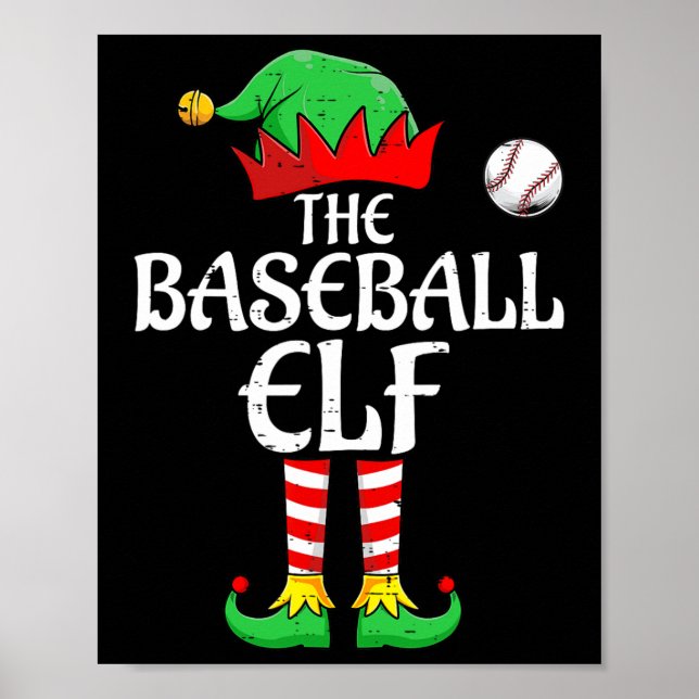 Baseball Elf-familjens matchningsgrupp Jul S Poster (Framsidan)