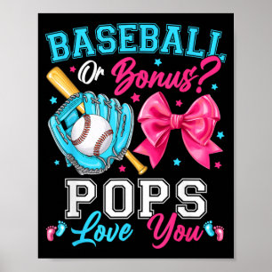 Baseball Eller Bågar Din Pappa Älskar Dig Köns Avs Poster