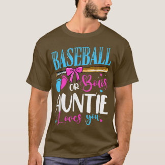 Baseball eller Bows Auntie Kärlek Du Rosa eller Bl T Shirt