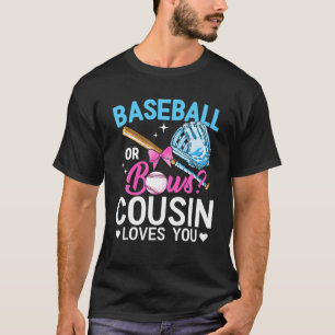 Baseball eller Bows Cousin Kärlek du Gender Revea T Shirt