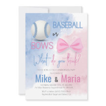 Baseball eller Bows, gender visar inbjudan
