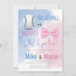 Baseball eller Bows, gender visar inbjudan