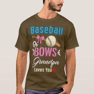 Baseball eller Bows Grandpa Kärlek You Gender Reve T Shirt