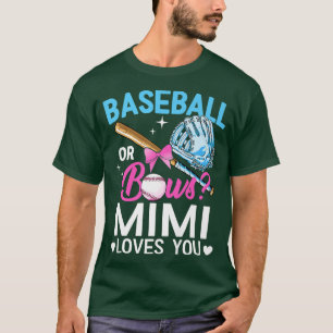 Baseball eller Bows Mimi Kärlek du Gender Visa Ros T Shirt