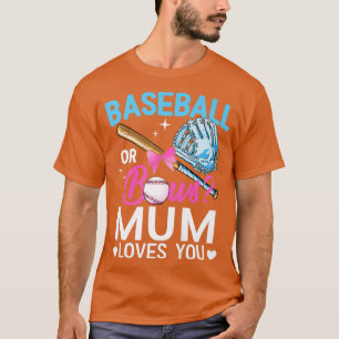 Baseball eller Bows Morsa Kärlek du Gender Visa Ro T Shirt