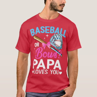Baseball eller Bows Pappa Kärlek du Gender visa T Shirt