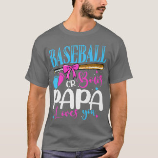 Baseball eller Bows Pappa Kärlek Du Rosa eller Blu T Shirt