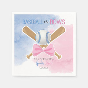 Baseball eller bows Pappra blöjor Pappersservett