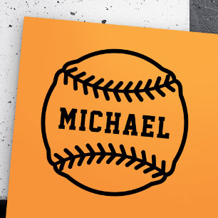 Baseball eller softball med eget namn stämpel