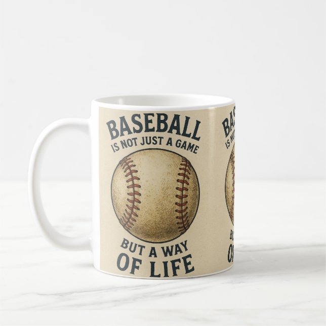 Baseball, en livsstil! kaffemugg (Vänster)
