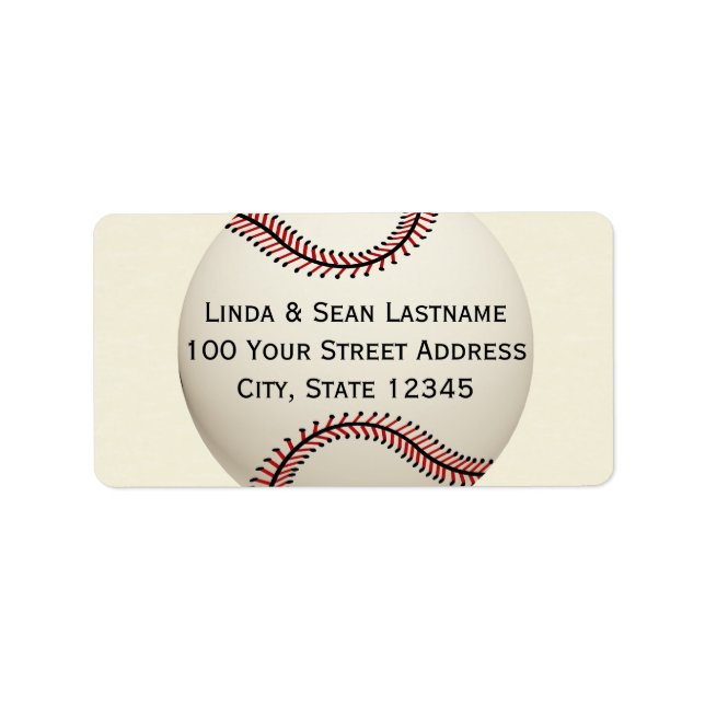 Baseball-etikett Adressetikett (Framsidan)