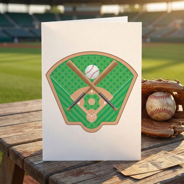 Baseball Fält-hälsningskort Kort (Skapare uppladdad)