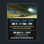 Baseball Fält landskap, Baseball Camp Advert Flygblad<br><div class="desc">Baseball Fält landskap,  reklamfällor från kaseball Camp från Affärskortet Store.</div>