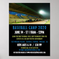 Baseball Fält landskap, Baseball Camp Advert