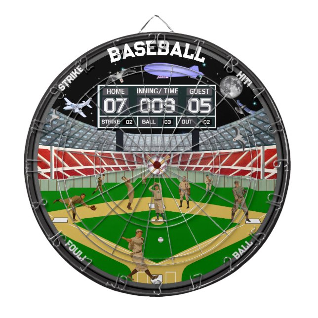 Baseball Fält Starry Nights Stadium House Darttavla (Framsidan)